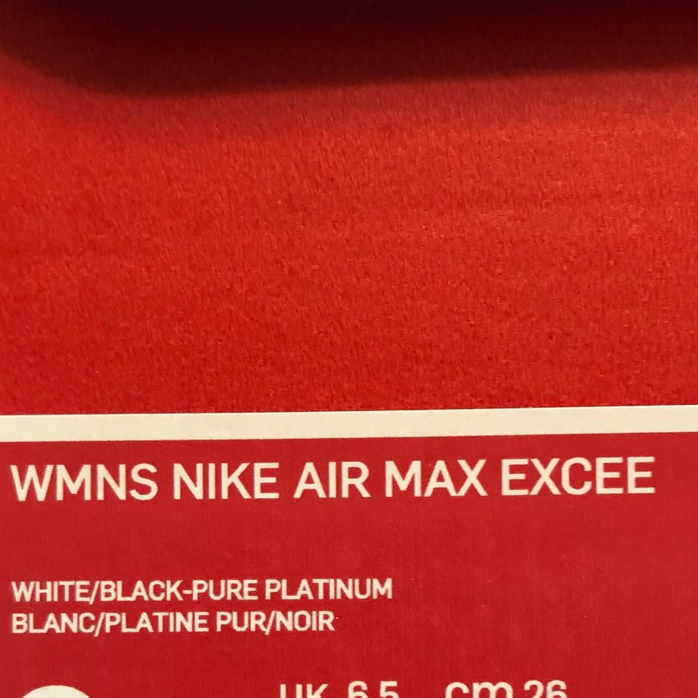 Nike Air Max Excee White Black Grey Women Running Sneakers - Sz 9 - Picture 6 of 7